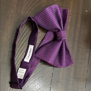 Calvin Klein Magenta and Navy Bow Tie